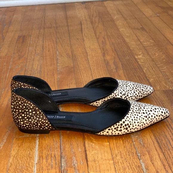 White House Black Market D’Orsay Horsehair Flats Size 6 Animal print - Picture 7 of 10